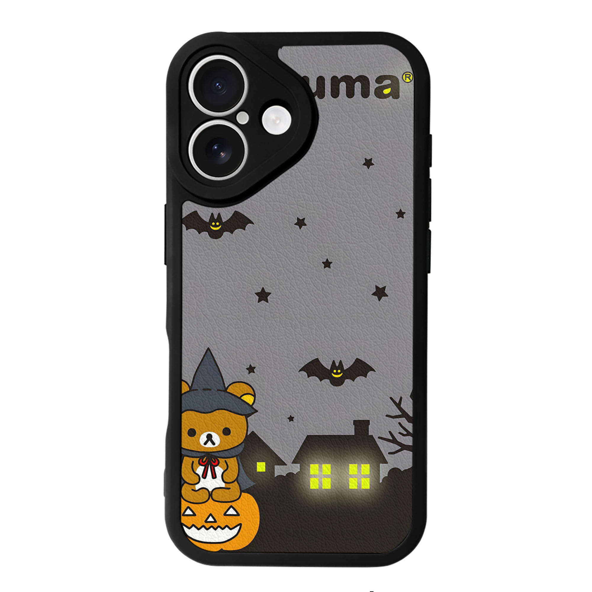 （画像用） リラックマ リラックマ キイロイトリ Rilakkuma Korilakkuma Kiiroitori 【iPhone 16シリーズ対応】シリコンスマホケース（レザー調） 材質：シリコン